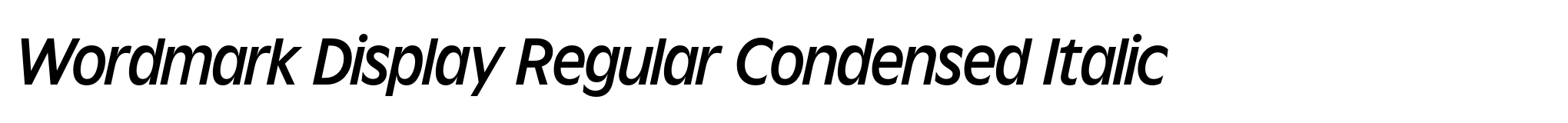 Wordmark Display Regular Condensed Italic image